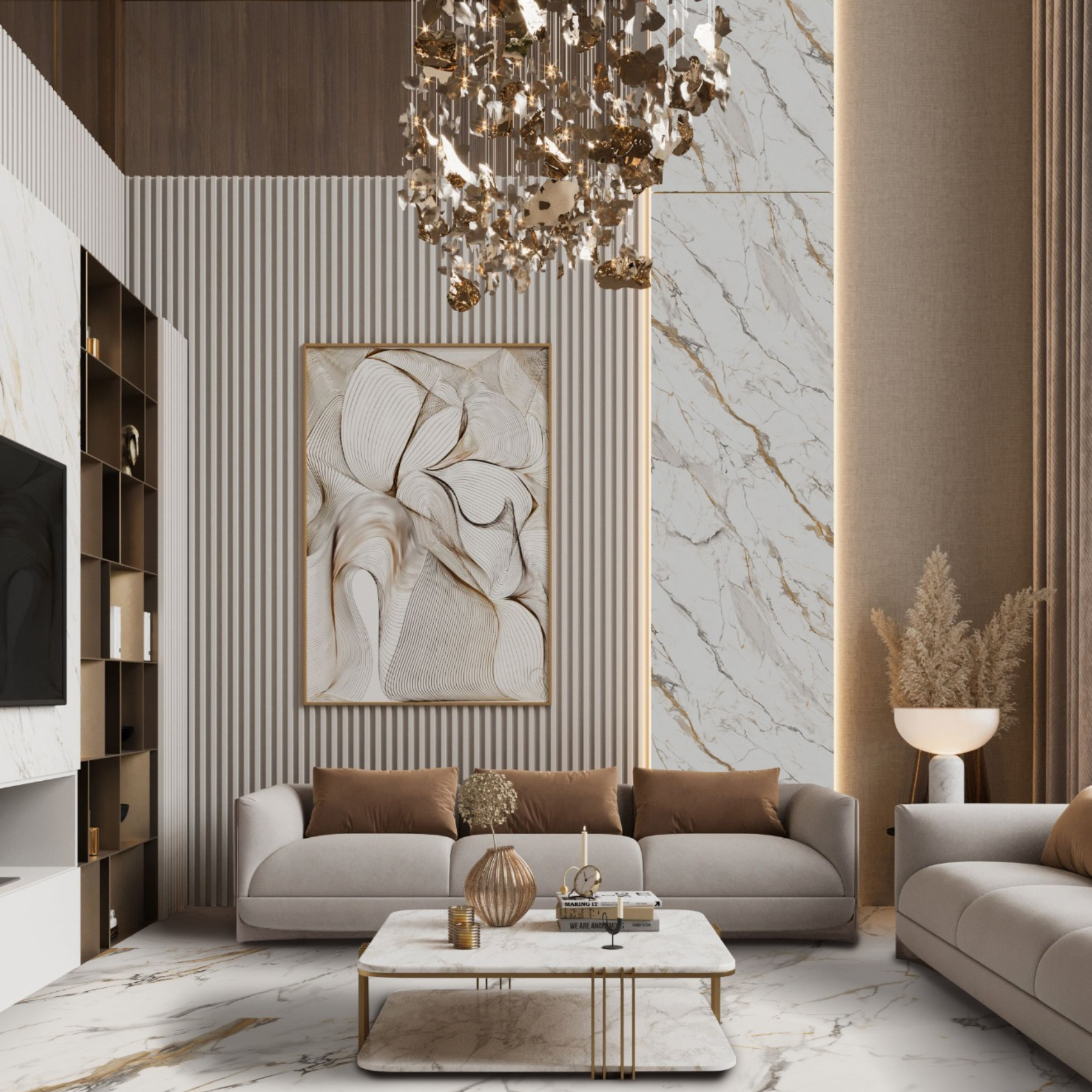 Piso VinílicoThierry Mármore Bege  Arquitech